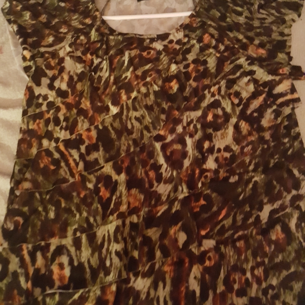 " Pleated  multicolor blouse"